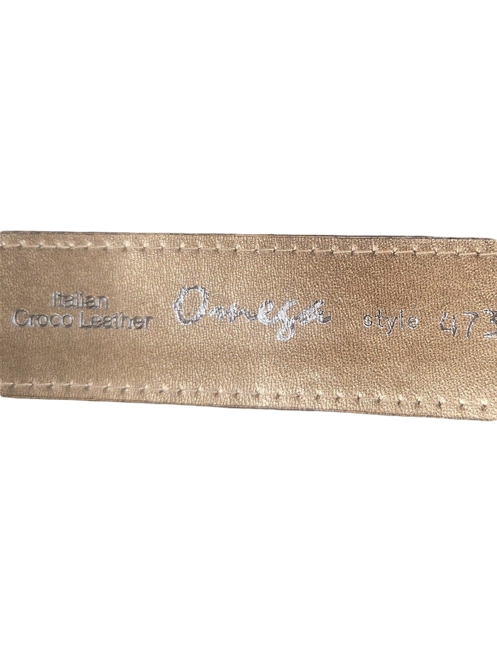 Vintage Omega Italian Croco Leather Brown Fashion Belt Large Style 4731 - Picture 5 of 7
